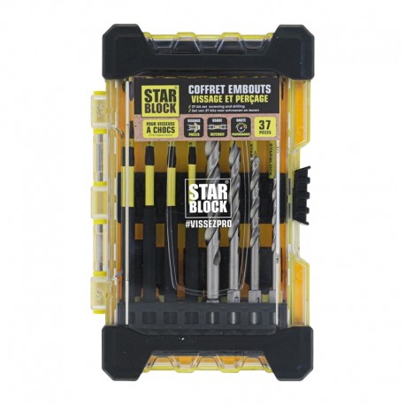 COFFRET EMBOUTS VISSAGE ET PERCAGE 37 Pièces