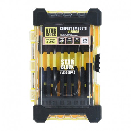 COFFRET EMBOUTS VISSAGE 29 Pièces + DOUILLES + EMBOUTS LONG