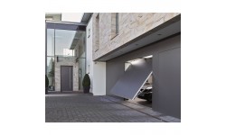 PORTE DE GARAGE BASCULANTE DÉBORDANTE AVEC RAILS