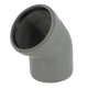 COUDE 45° CR4 Ø125 MF JS GRIS