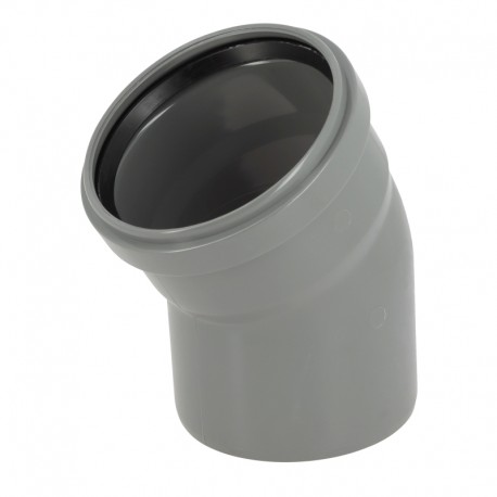 Coude 30° cr4 ø125 mf js gris