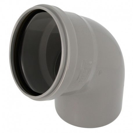 Coude 67°30 cr4 ø160 mf js gris
