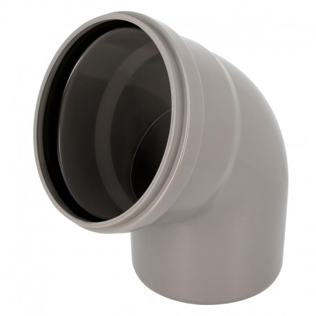 Coude 67°30 cr4 ø200 mf js gris