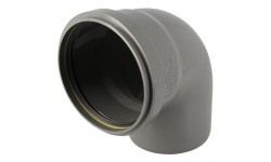 Coude 87°30 cr4 ø125 mf js gris