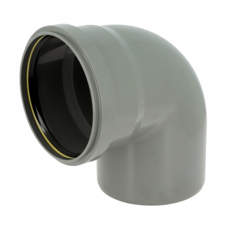 Coude 87°30 cr4 ø160 mf jf gris