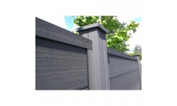 DUOFUSE Lames rainurées languettées en composite pour clôture