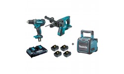 DLX2138PTJ Ensemble de 2 machines 18 V Li-Ion + DMR200 Enceinte CXT/LXT/230 V