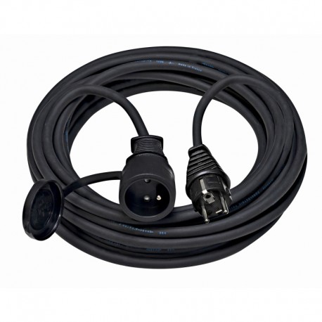 Rallonge électrique 10m H07RN-F 3G1,5, noire