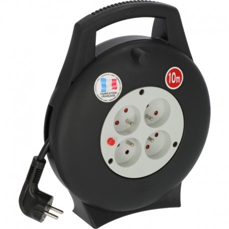 Enrouleur de câble VL2-X 10m H05VV-F 3G1,5 noir/gris