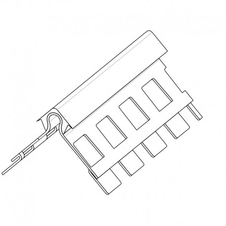 Profilé d'angle perforé en acier galvanisé avec jonc PVC standard